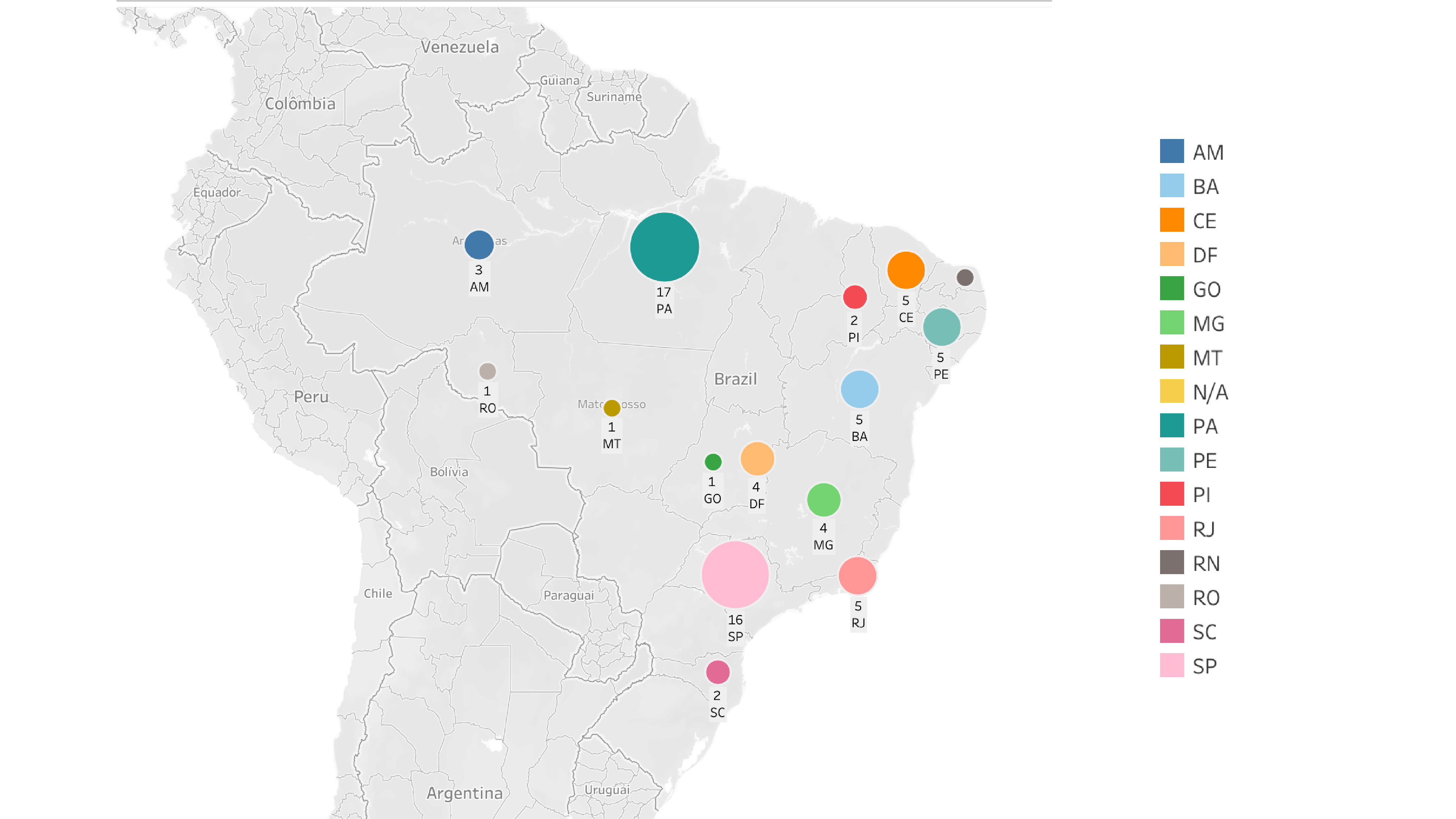 Profissionais das Artes: indica a localização compartilhada no campo bio do perfil no Instagram.